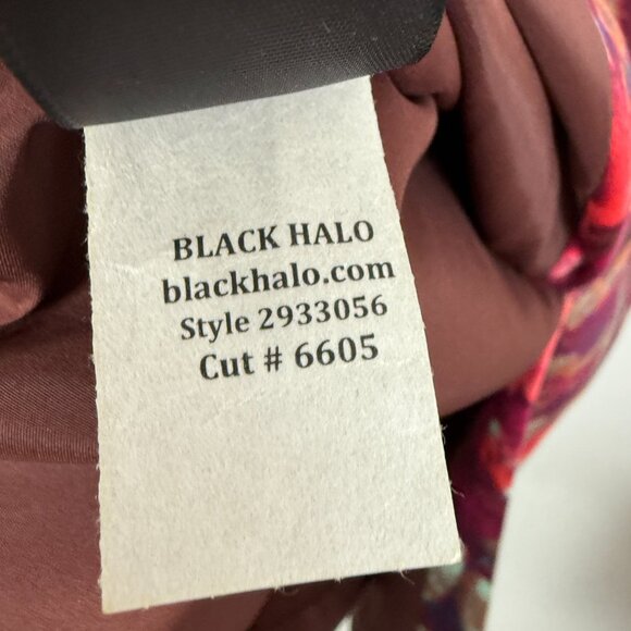 NWT Black Halo Jackie O Sheath Dress Red French Rose Floral Print Size 2 - Picture 10 of 11